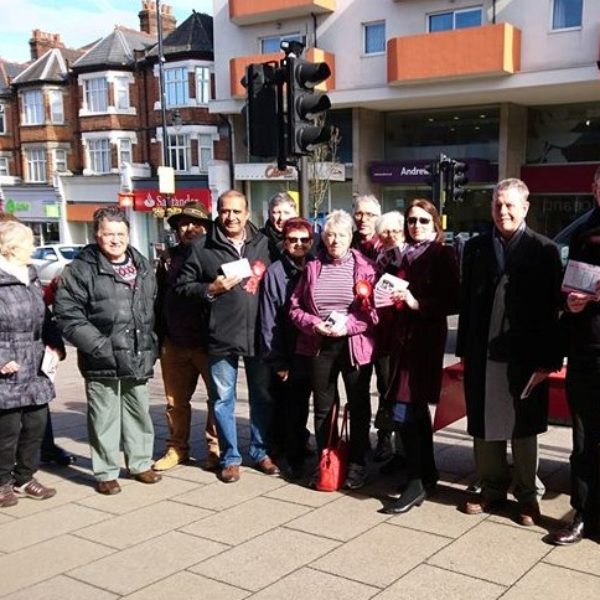 Campaigning for Sheila Berry, Wallington North candidate