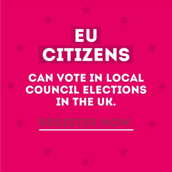 Register to vote in the May local council elections